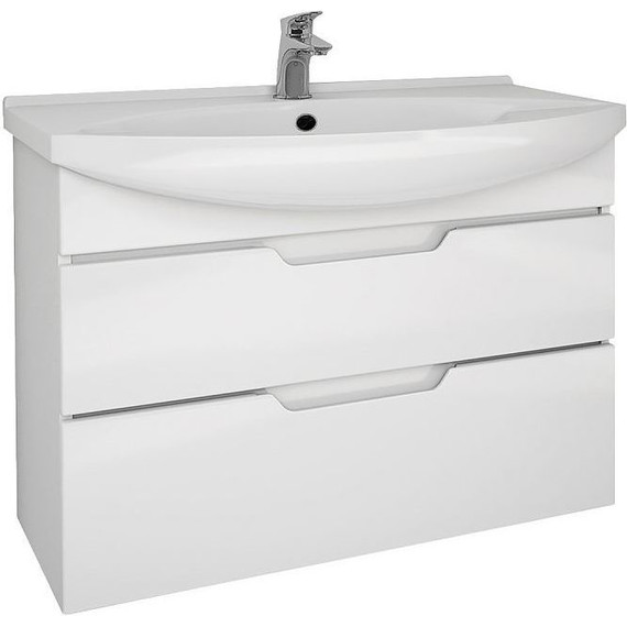 Тумба напольная с раковиной Dreja Laguna Plus 85 см 99.0107, белый глянец - фото 5