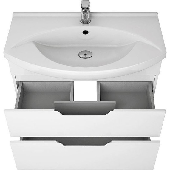 Тумба напольная с раковиной Dreja Laguna Plus 85 см 99.0107, белый глянец - фото 12