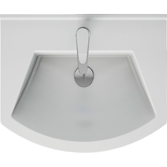 Тумба подвесная с раковиной Dreja Alfa 55 см 99.0305, белый глянец - фото 5