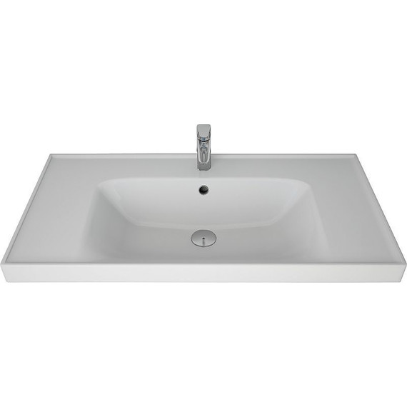 Тумба подвесная с раковиной Dreja Prime 90 см 99.9302, белый глянец - фото 18