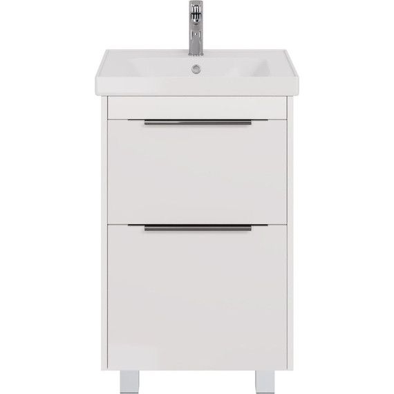 Тумба подвесная с раковиной Dreja Prime 60 см 99.9300, белый глянец - фото 11