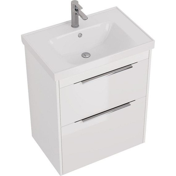 Тумба подвесная с раковиной Dreja Prime 70 см 99.9301, белый глянец - фото 10