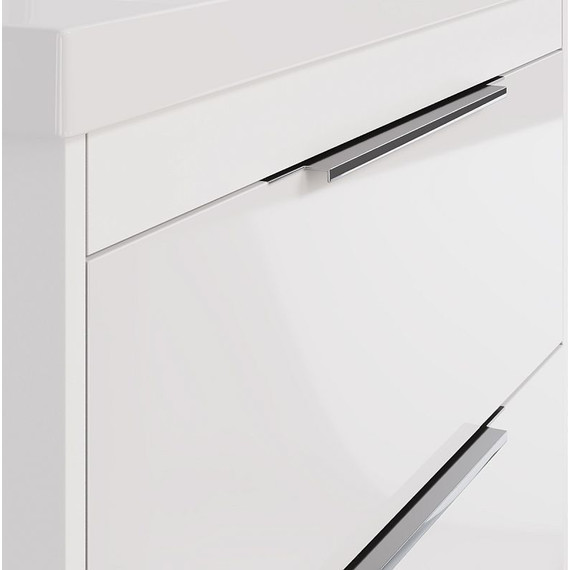 Тумба подвесная с раковиной Dreja Prime 70 см 99.9301, белый глянец - фото 13