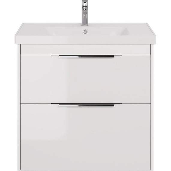 Тумба подвесная с раковиной Dreja Prime 90 см 99.9302, белый глянец - фото 4