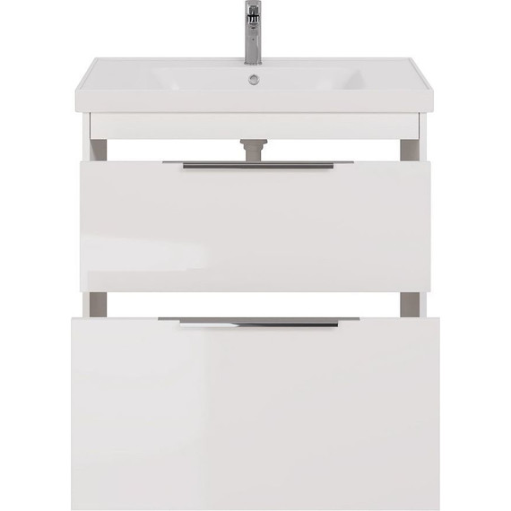 Тумба подвесная с раковиной Dreja Prime 90 см 99.9302, белый глянец - фото 6