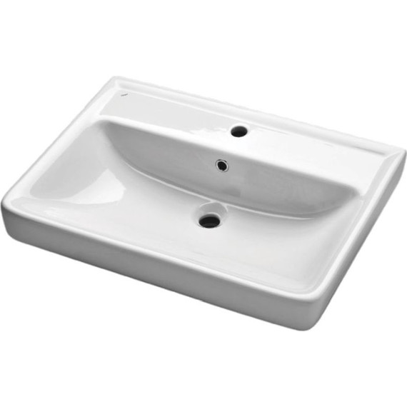 Тумба подвесная с раковиной Dreja Q 70 см 99.0002, белый глянец - фото 5