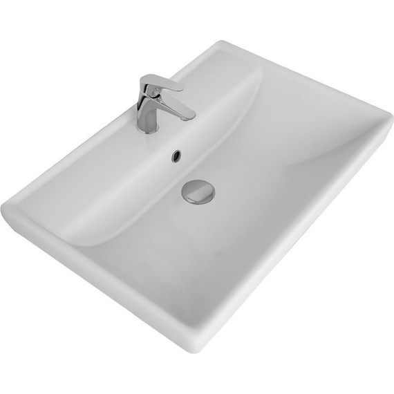 Тумба подвесная с раковиной Dreja Q 70 см 99.0002, белый глянец - фото 8