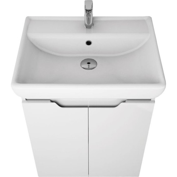 Тумба напольная с раковиной Dreja Q Plus 60 см 99.1004, белый глянец - фото 5