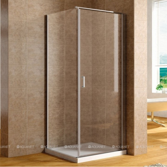 Душевое ограждение Aquanet Cinetic AE12-N-90H190U-CT+AE12-F-90H190U-CT 90x90 см, хром/прозрачное - фото 