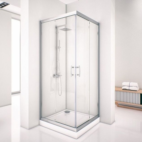 Душевое ограждение Aquanet Alfa Cube NAA1142 90x90 см, хром/прозрачное - фото 8