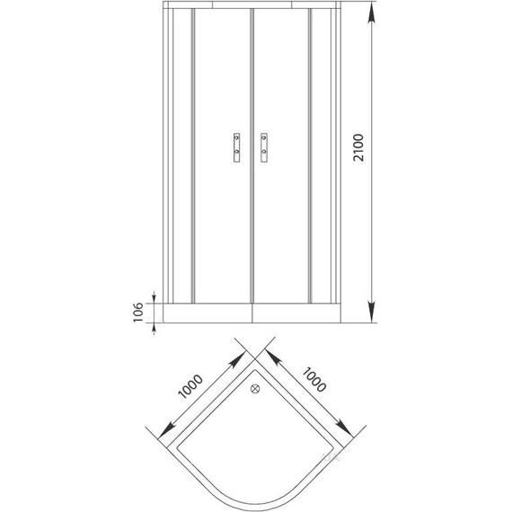 Душевое ограждение Aquanet Alfa NAA2142 100x100 см, хром/прозрачное - фото 9