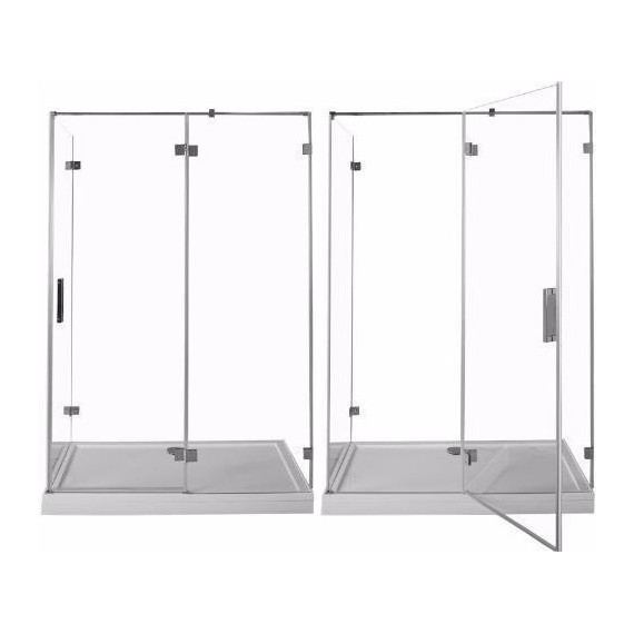 Душевое ограждение Aquanet Beta NWD1231 140х80 см (стекло 8 мм), хром/прозрачное L - фото 4