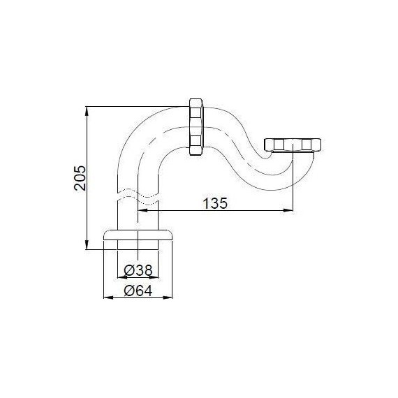 Гидрозатвор BelBagno BB567-01-TI-BRN, бронза - фото 2