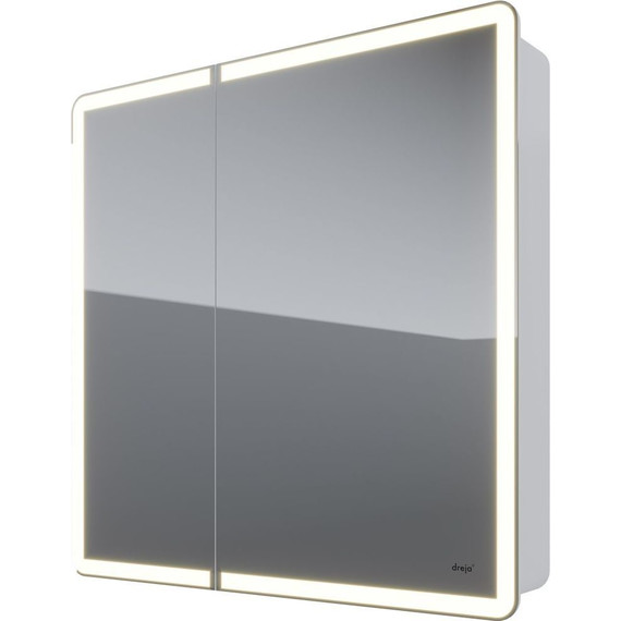 Зеркало-шкаф Dreja Point Led 80 см 99.9034, белый глянец - фото 