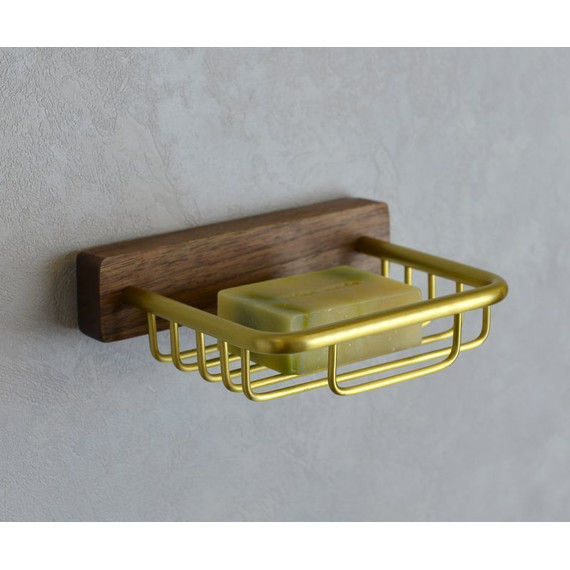 Мыльница Bronze de luxe Forest 10703G, цвет орех/золото матовое - фото 2