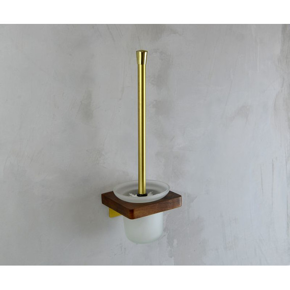 Ёршик для унитаза Bronze de luxe Forest 10706G, цвет орех/золото матовое - фото 2