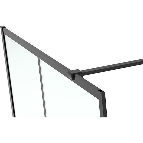 Душевая перегородка Abber Immer Offen 100 см AG63100B, черный/прозрачное - фото 5