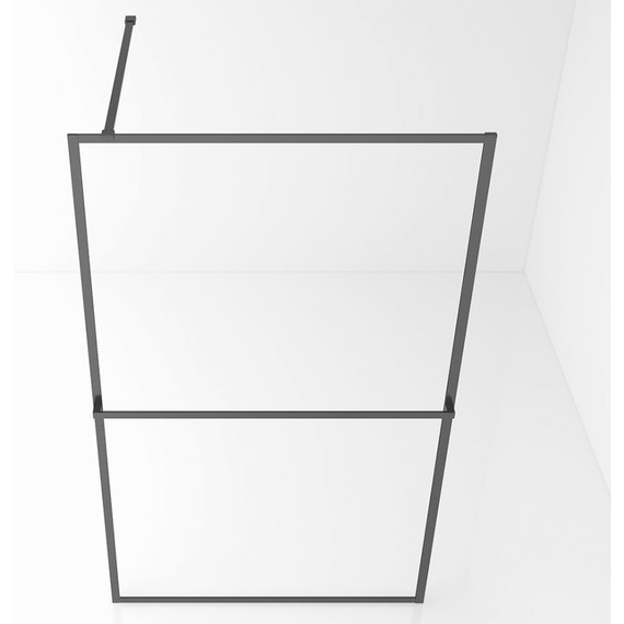 Душевая перегородка Abber Immer Offen 120 см AG60120B, черный/прозрачное - фото 2