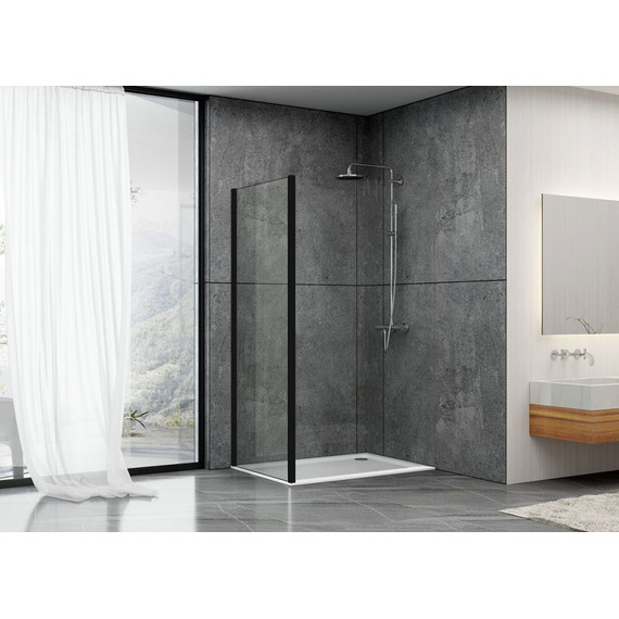 Боковая стенка Abber Schwarzer Diamant 80 см S80B, черный/прозрачное - фото 2