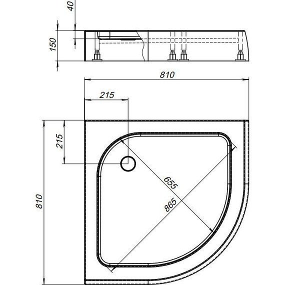 Поддон Aquanet HX515 80x80 см 180695 - фото 8