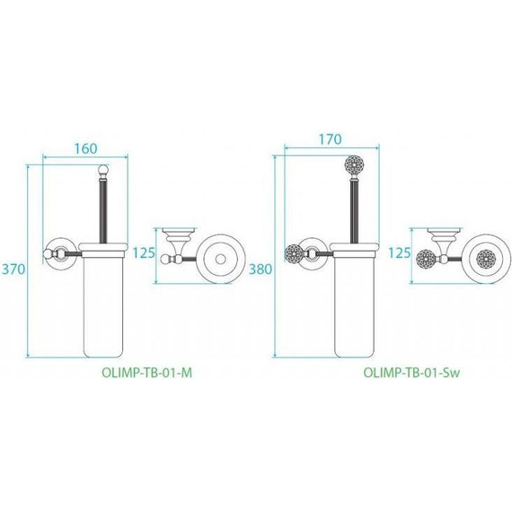 Ёршик для унитаза Cezares Olimp OLIMP-TB-01-Sw - фото 2