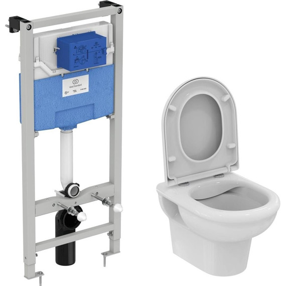 Инсталляция Ideal Standard ProSys с подвесным безободковым унитазом Exacto X042601 - фото 