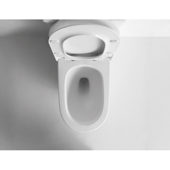 Унитаз-компакт CeramaLux NS-2176 с крышкой микролифт, Цвет производителя: белый - фото 6