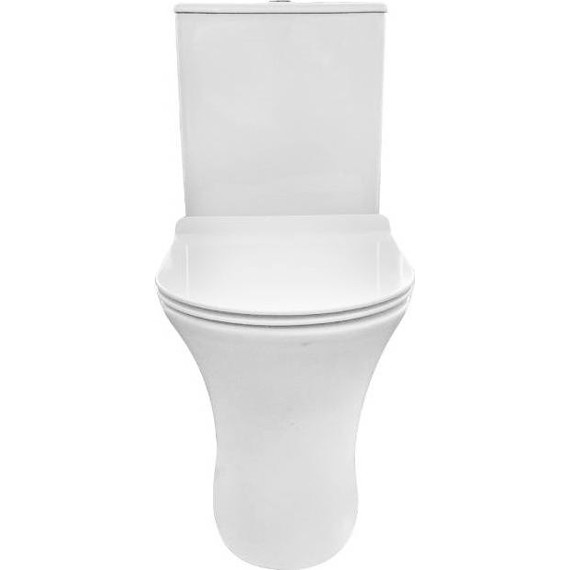 Унитаз-компакт CeramaLux Rimless 1217-P с крышкой микролифт - фото 4