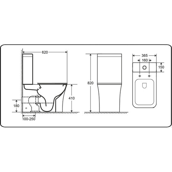 Унитаз-компакт CeramaLux Rimless 1219A с крышкой микролифт (арматура Geberit) - фото 2
