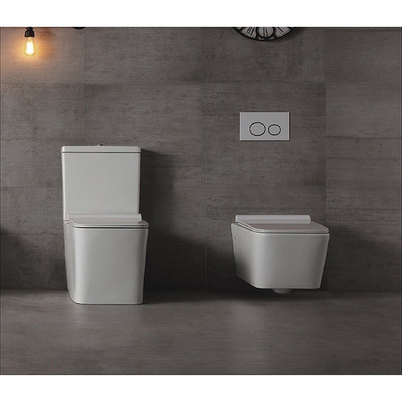 Унитаз-компакт CeramaLux Rimless NS-2170 с крышкой микролифт, Цвет производителя: белый - фото 11