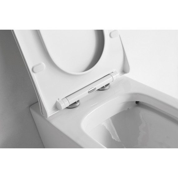 Унитаз приставной CeramaLux Rimless NS-3178 с крышкой микролифт - фото 8