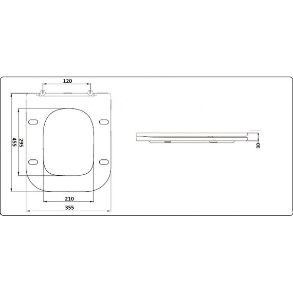 Унитаз подвесной CeramaLux Rimless NS5170 с крышкой микролифт, Цвет производителя: белый - фото 9