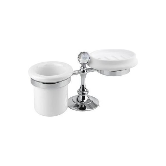 Стакан с мыльницей Cezares Olimp OLIMP-STT-01-Sw - фото 