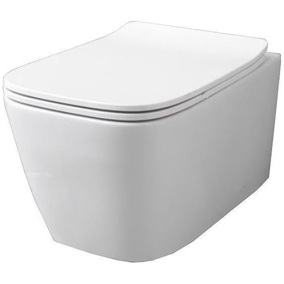 Унитаз подвесной безободковый ArtCeram A16 ASV003 05 00, белый матовый - фото 4