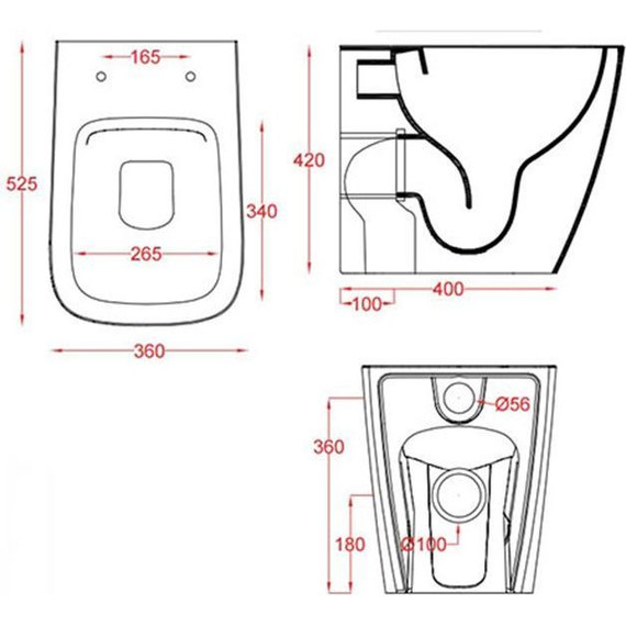Унитаз приставной безободковый ArtCeram A16 ASV004 05 00, белый матовый - фото 2