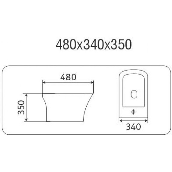 Биде напольное CeramaLux 1215E - фото 2