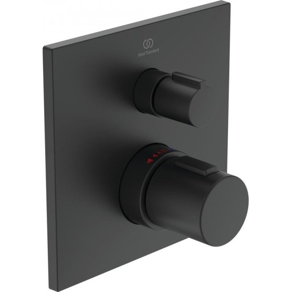 Смеситель для душа с термостатом Ideal Standard Silk Black Ceratherm C100 A6956XG, черный матовый - фото 