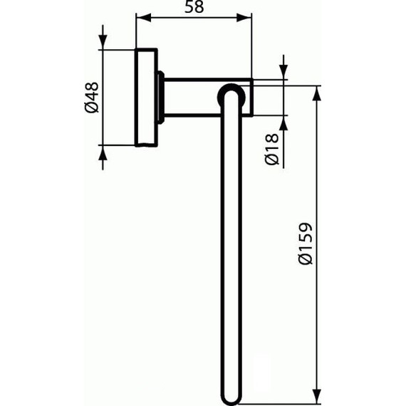 Кольцо для полотенец Ideal Standard Silk Black IOM A9130XG, черный матовый - фото 2