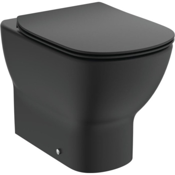Унитаз приставной безободковый Ideal Standard Silk Black Tesi AquaBlade T0077V3, черный матовый - фото 