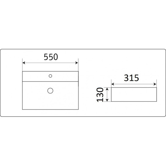 Раковина подвесная CeramaLux N 55 см 7836 - фото 4
