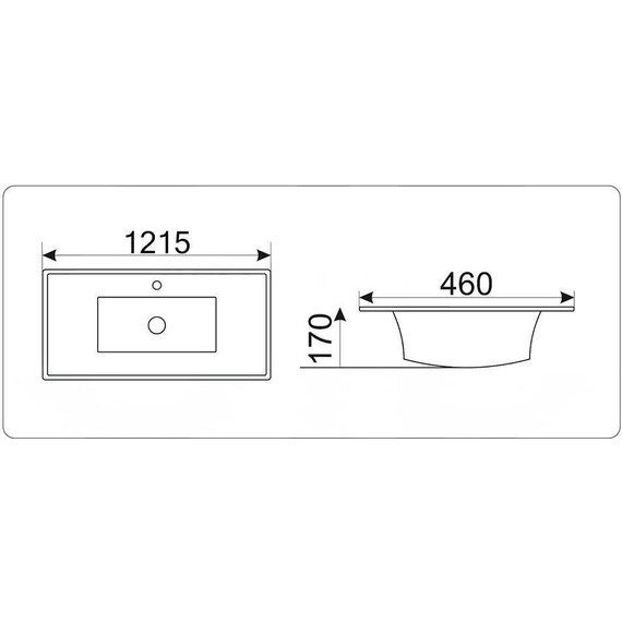 Раковина врезная на столешницу CeramaLux N 121 см JY-807-120 - фото 3