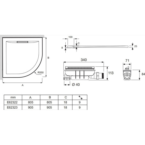 Акриловый поддон Jacob Delafon Flight Pure 80x80 см E62322-00 - фото 5
