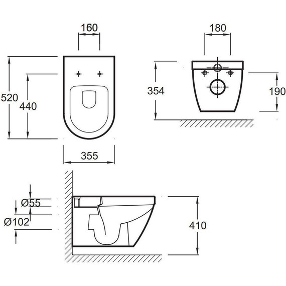 Инсталляция с подвесным безободковым унитазом Jacob Delafon Rodin+ E21749RU-00 - фото 11