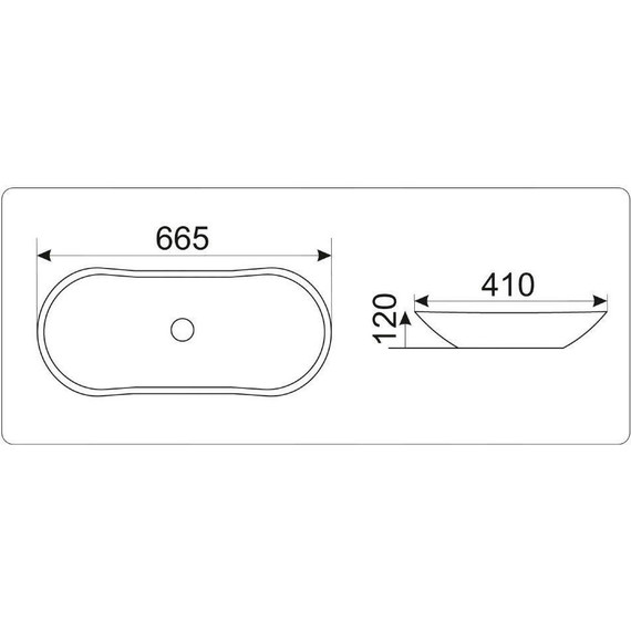Раковина-чаша CeramaLux MNC 66 см 503H012 - фото 4