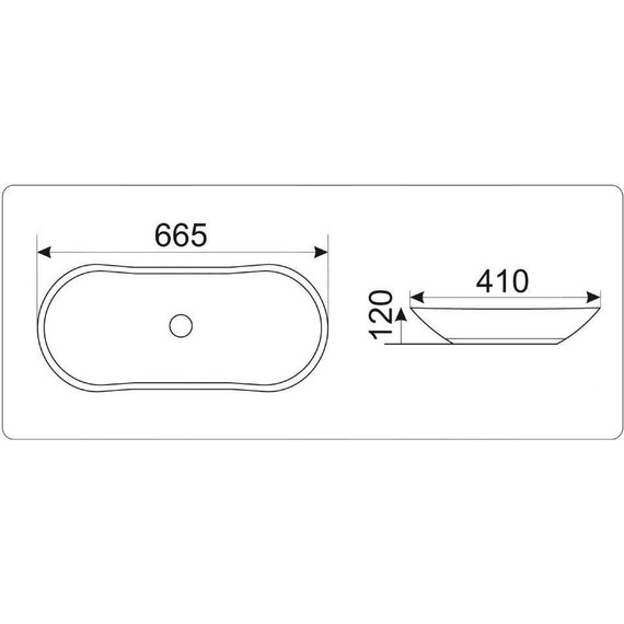 Раковина-чаша CeramaLux N 66 см 9175 - фото 11