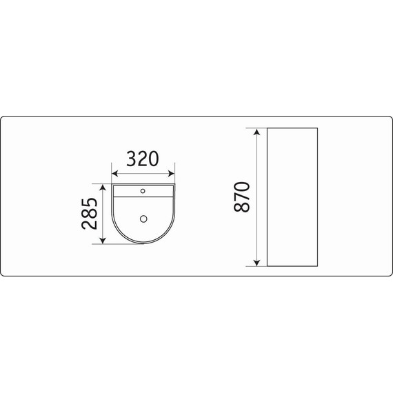 Раковина напольная CeramaLux N 32 см PB1017 - фото 2