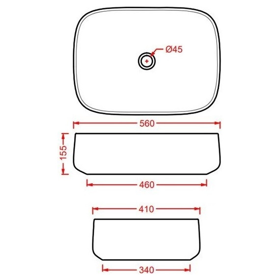 Раковина-чаша ArtCeram Cognac 56 см COL009 01 00 - фото 3