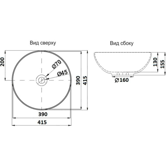 Раковина-чаша CeramaLux NC 41 см 104MH-5, светло-серый - фото 3