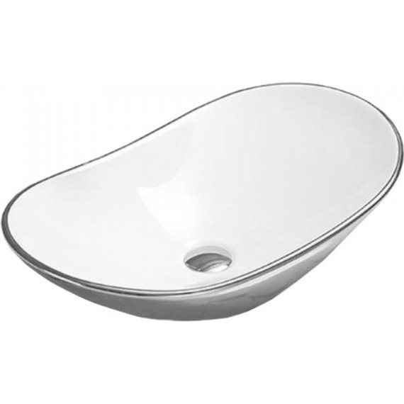 Раковина-чаша CeramaLux NC 61 см 7811ASW, белый/серый - фото 