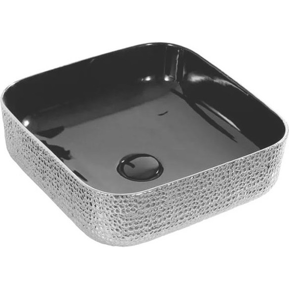 Раковина-чаша CeramaLux LuxeLine 38 см D1303H020, черный/серый - фото 